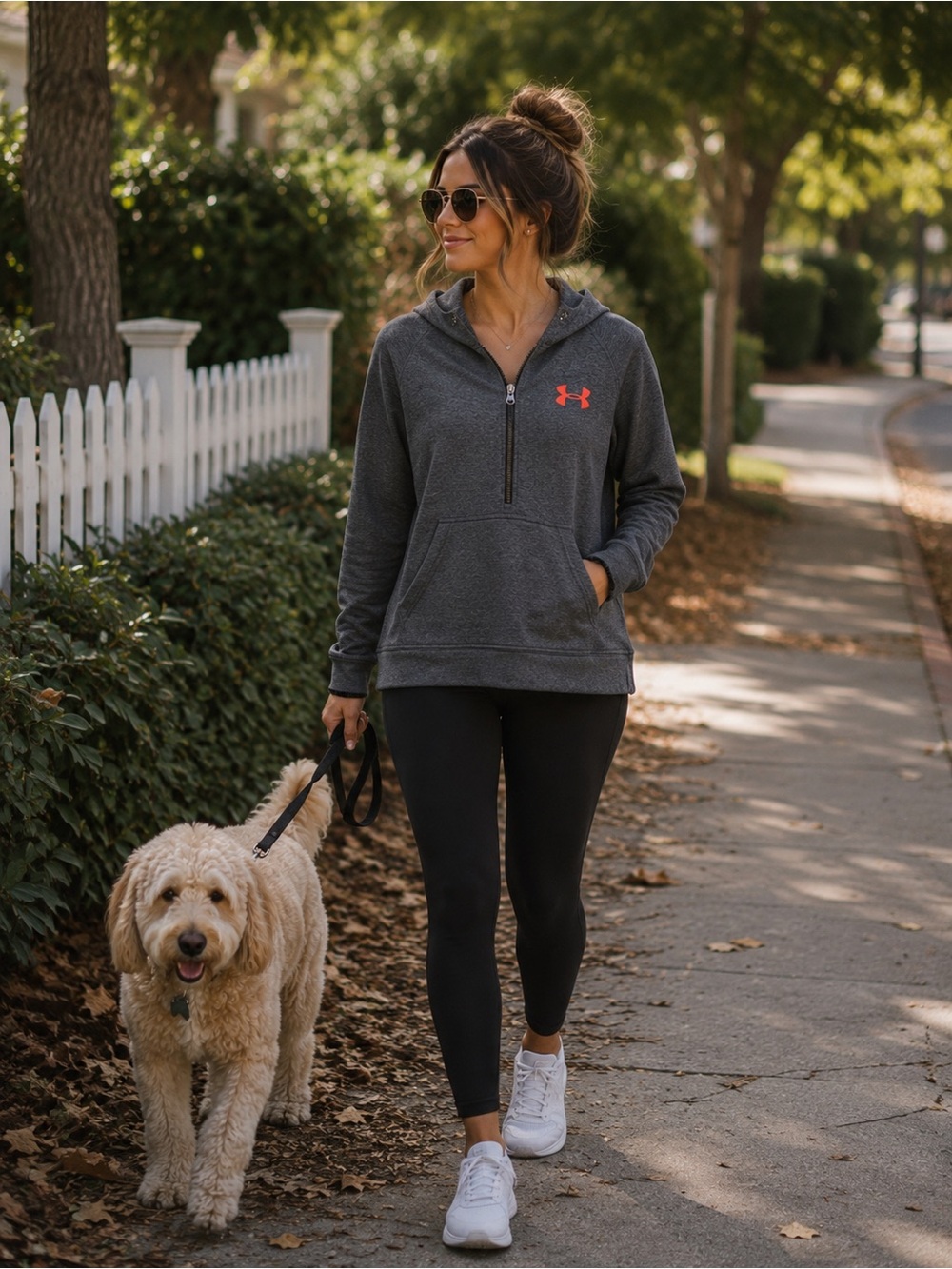 🧡UNDER ARMOUR Half Zip Hoodie Sweatshirt - Medium